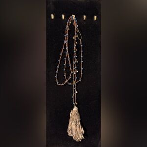 Bronze Kyanite- Blue and Brown Beaded Necklace